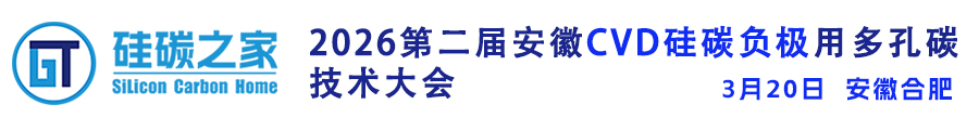 2026第二届安徽CVD硅碳负极用多孔碳技术大会